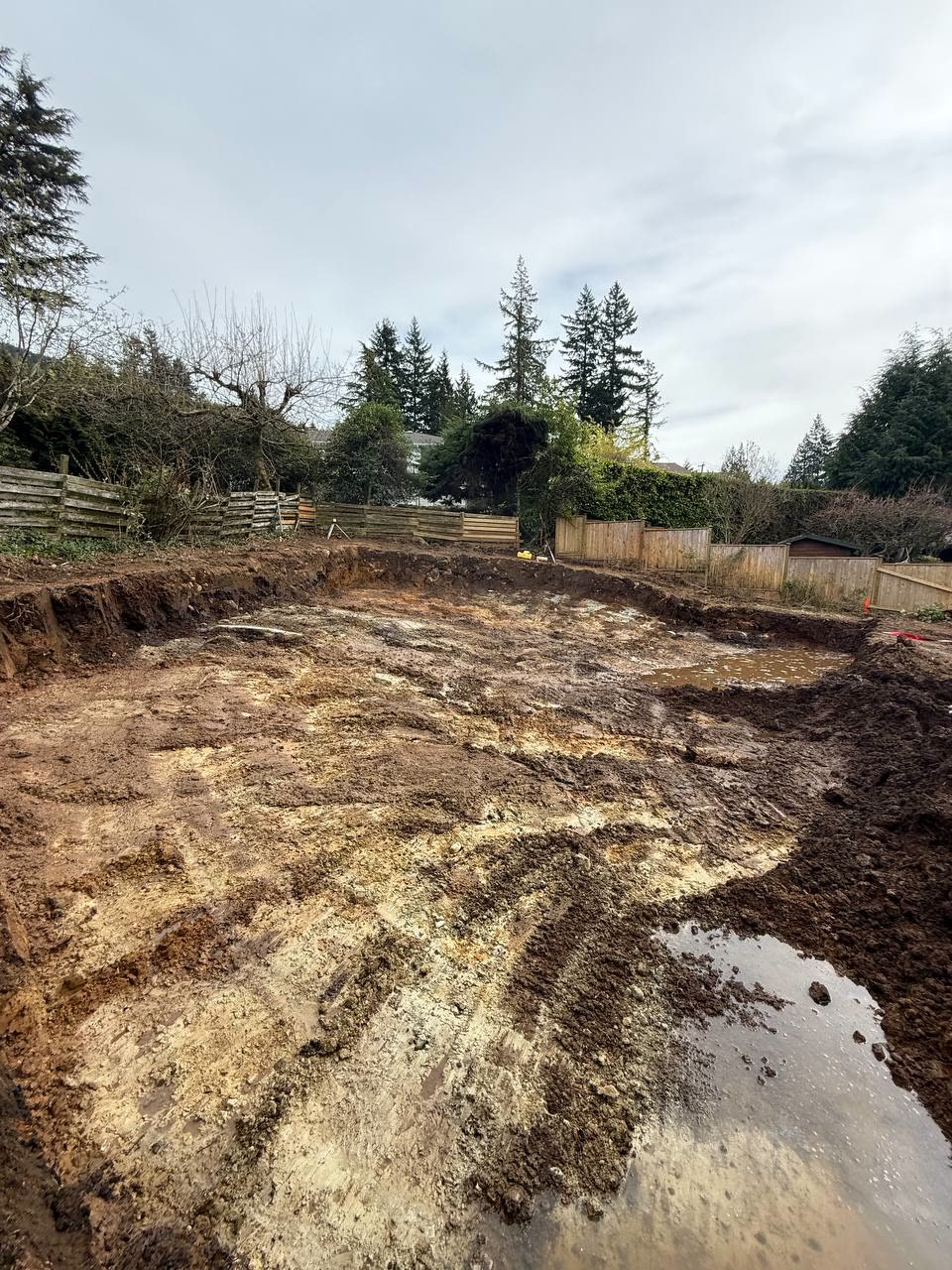 Site preparation at the Genoa Crescent residence