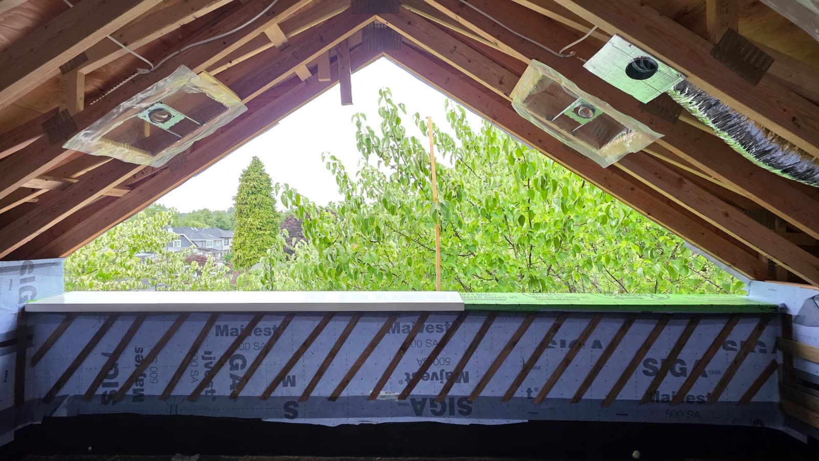 Airtightness details at the Willow Street Net Zero residence