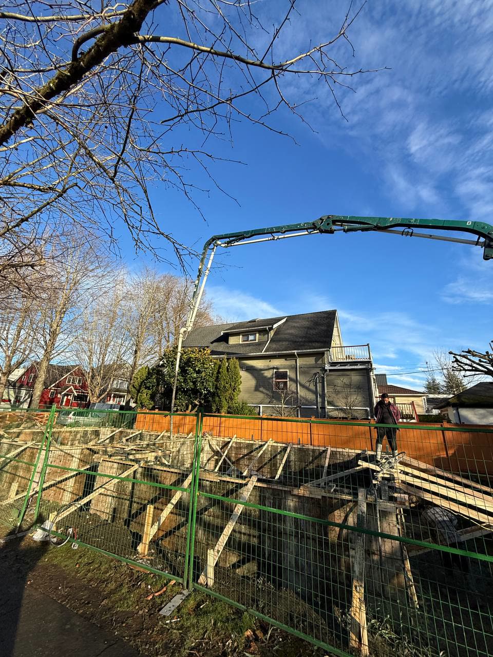 Foundation at the Willow Street Net Zero residence