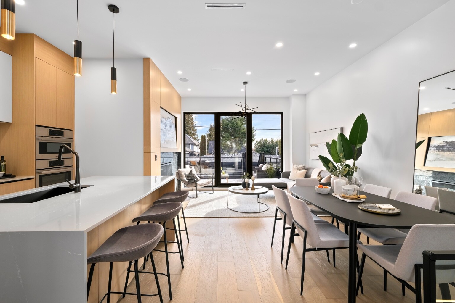 West Keith Road duplex kitchen and living space